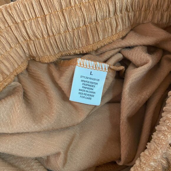 Orange Ribbed Cargo Joggers size Large - Picture 6 of 9